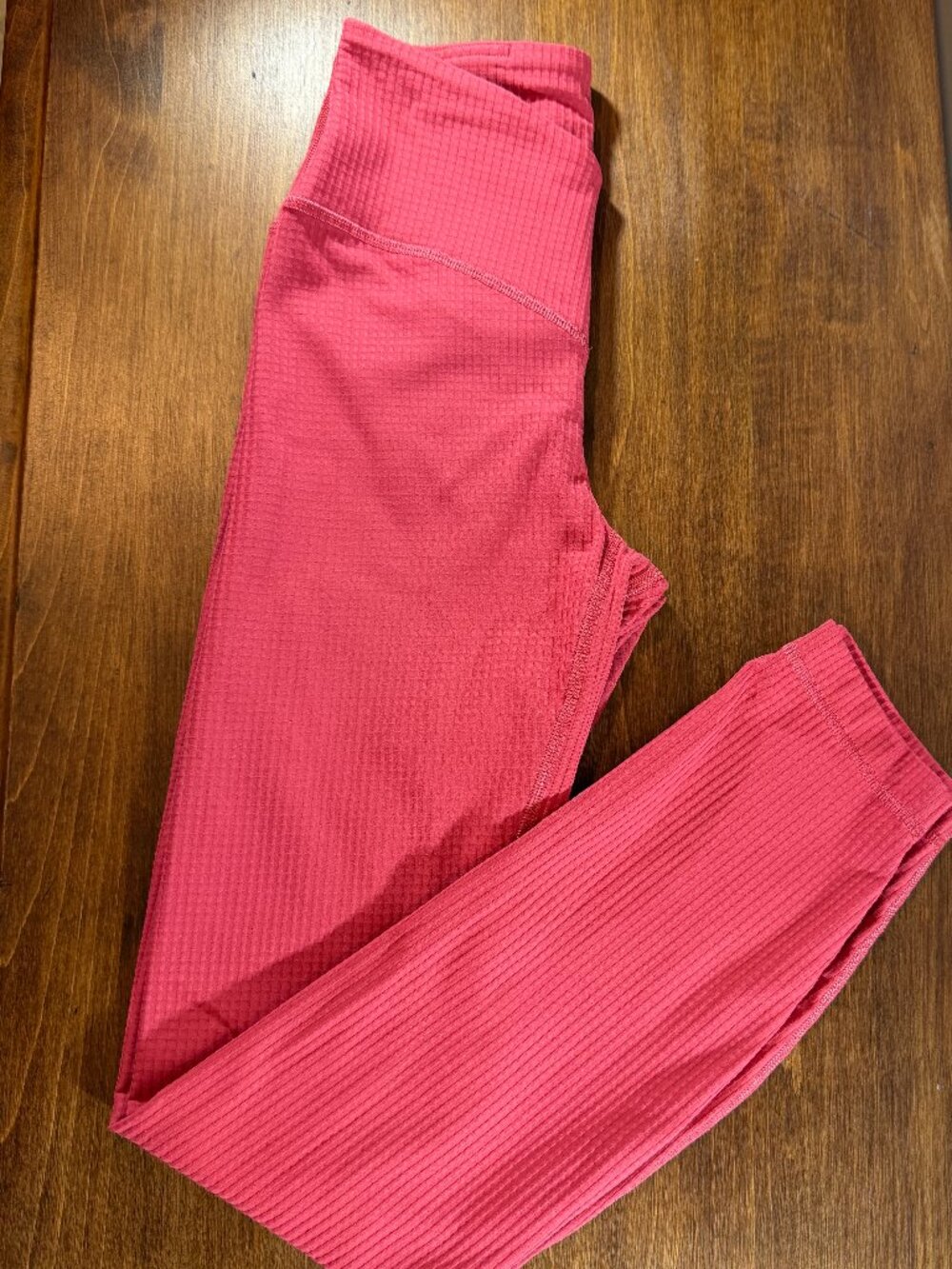 Lululemon V Waist Yoga Tight 25" Grid Texture Leggings Size 2 Vintage Rose